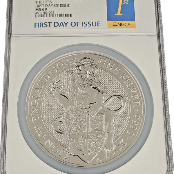 2017年 Queen's Beast - Lion 10oz 銀貨 Buy 2017 10 oz British Silver Queen's Beast Lion Coins